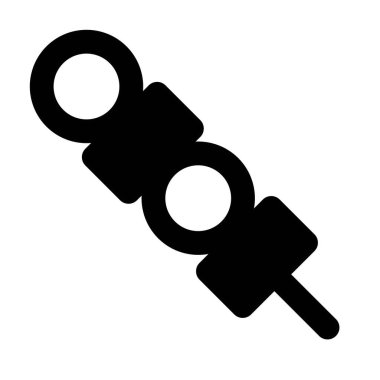 Izgara satay ana hatları simgesi seti