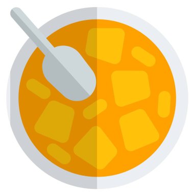 Lezzetli köri çizgisi simgesi seti