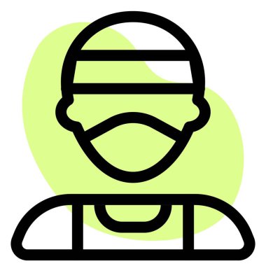 Spor eşofman ve maske takan profesyonel bir sporcu.