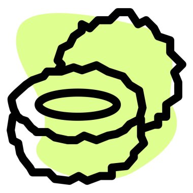 Tatlı kelepon çizgisi simgesi seti