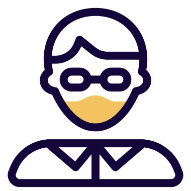 Tasmalı erkek sekreter maske takıyor..