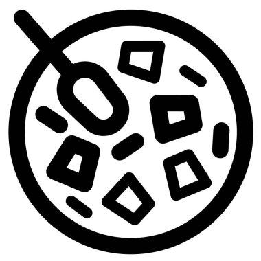 Karpuz çorbası normal vektör simgesi