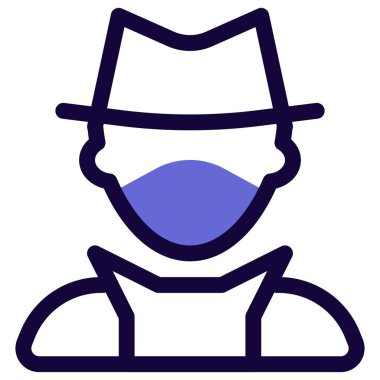 Suçlu kendini sakladığı için maske takıyor..