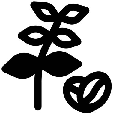 Kahve bitkisi vektör simgesi