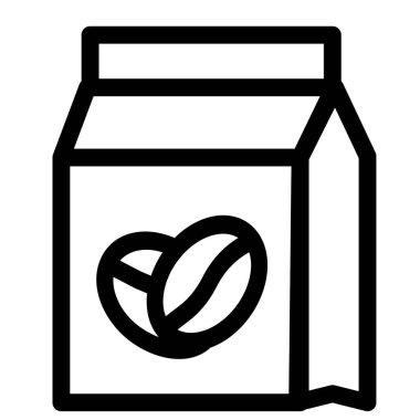 Kahve poşeti hafif vektör simgesi