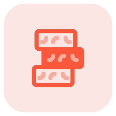 Tempe çubukları ana hat simgesi seti