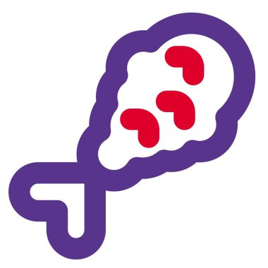 Kızarmış balık hattı simgesi seti