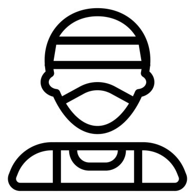 Spor eşofman ve maske takan profesyonel bir sporcu.