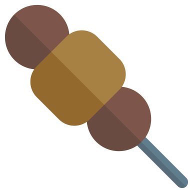 Çiğ satay ışık simgesi seti