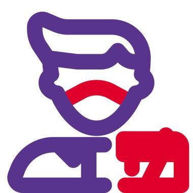 Maske takan erkek terzi..