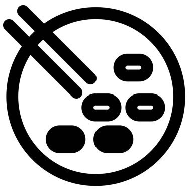 İstiridye omlet çizgisi vektör simgesi