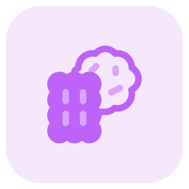 Kuru kurabiye satırı simgesi seti