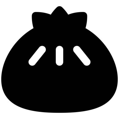 Mantou gıda ana hatları vektör simgesi