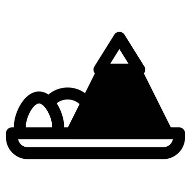 Lezzetli tümör ana hatları simgesi seti