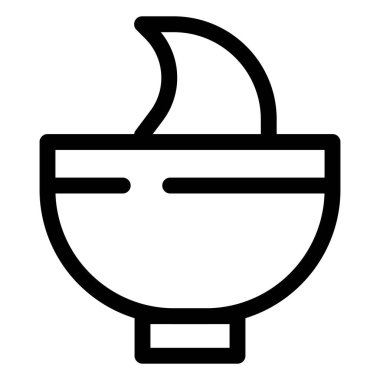 Köpekbalığı yüzgeci çorbası hafif vektör simgesi