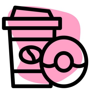 kahve fincanı ana hatları vektör simgesi