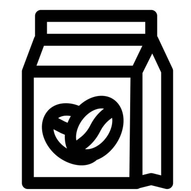 Kahve poşeti hafif vektör simgesi