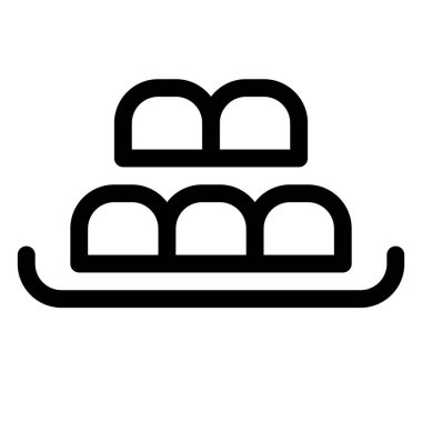 Bakpia kek ışık simgesi seti