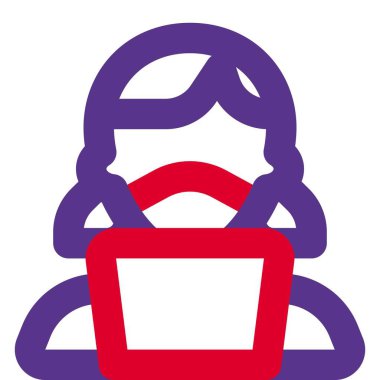 Maskeli ve belgeli ofis yöneticisi.