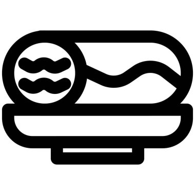 Popiah Spring Roll çizgisi vektör simgesi