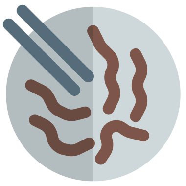 Biftek chow eğlenceli renk gölge vektörü simgesi