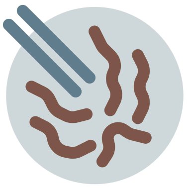 Biftek chow eğlenceli düzenli vektör simgesi