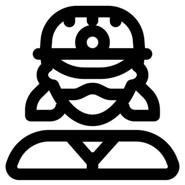 Güvenlik kaskı takan kadın madenci.