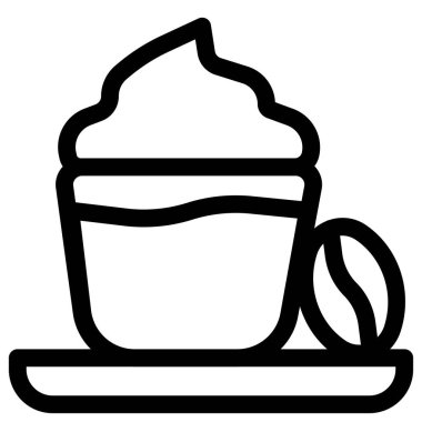 Dalgona kahve hattı vektör simgesi