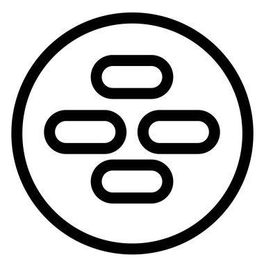 Çıtır perkedel ana hatları simgesi seti