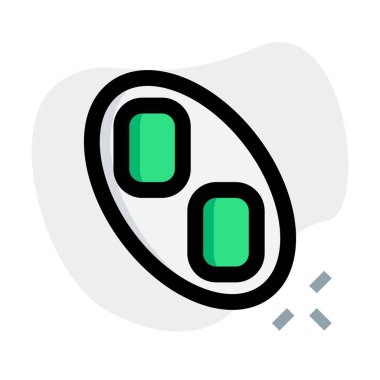 Lezzetli rissole ana hatları simgesi seti