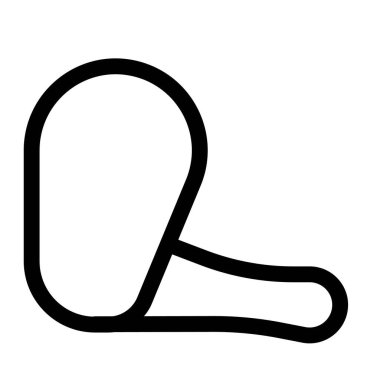 Galinha bir Africana çizgi vektör simgesi