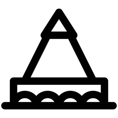 Tumpeng tabak satırı simgesi seti