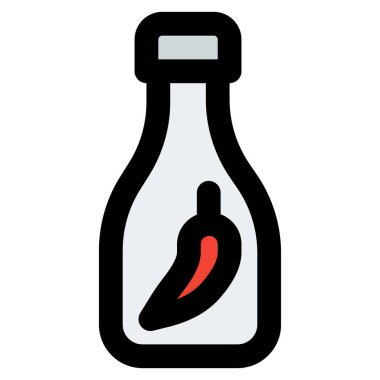 Acı sos hattı simgesi seti