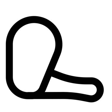 Galinha bir Africana çizgi vektör simgesi