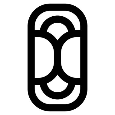 Deniz tarağı krepleri ana hatlı vektör simgesi