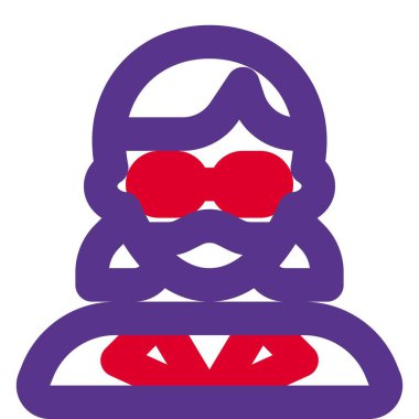 At kuyruklu öğretmen maske takıyor ve gözlük takıyor..