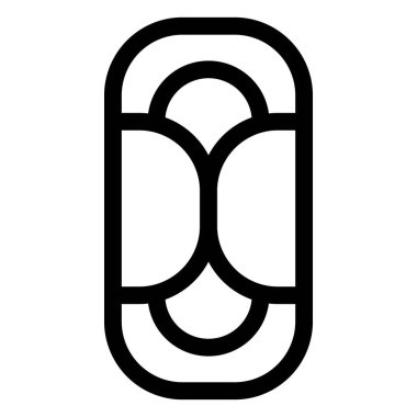 Deniz tarağı krepleri ana hatlı vektör simgesi