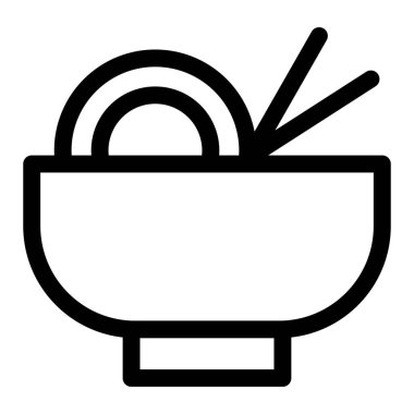 Sıcak servis edilmiş erişte hattı simgesi