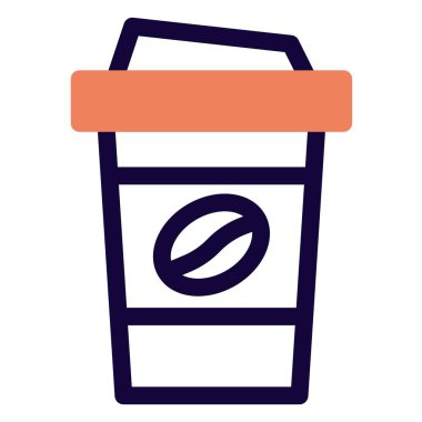 Kahve bardağı ana hatlı vektör simgesi