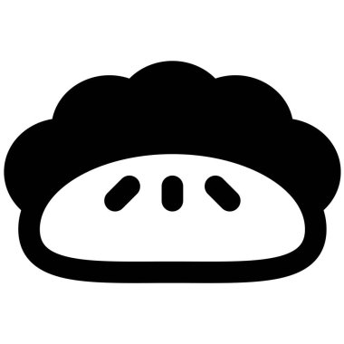 Hamur köftesi ana hatlı vektör simgesi