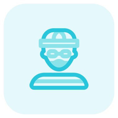 Soyguncu kılığına girmiş bir adam.