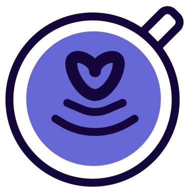 Latte kahve hafif vektör simgesi