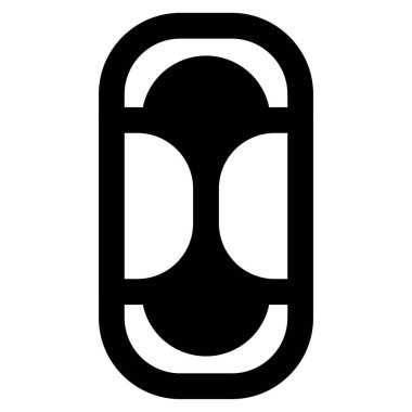 Deniz tarağı krepleri ana hatlı vektör simgesi