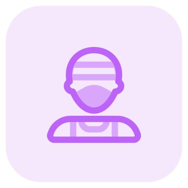 Spor eşofman ve maske takan profesyonel bir sporcu.