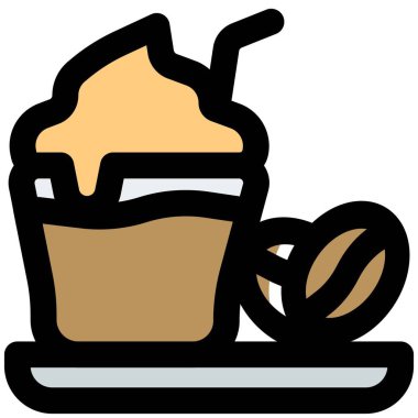 Dalgona kahve hafif vektör simgesi