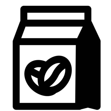 Kahve poşeti hafif vektör simgesi