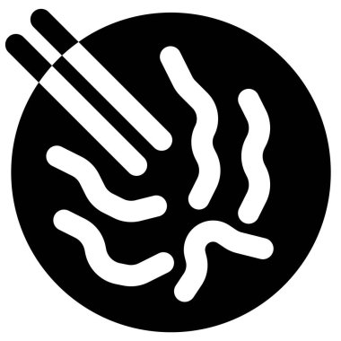 Biftek chow eğlenceli düzenli vektör simgesi