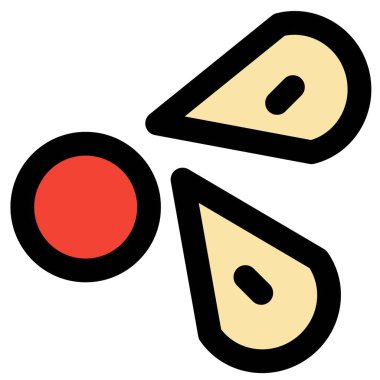 Deniz tarağı pankekleri düzenli vektör simgesi