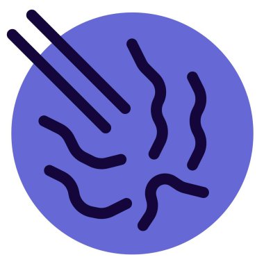 Biftek chow eğlenceli düzenli vektör simgesi