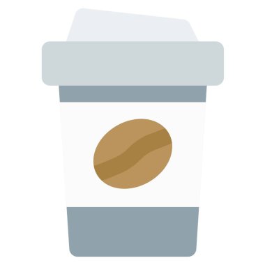 Kahve bardağı ana hatlı vektör simgesi